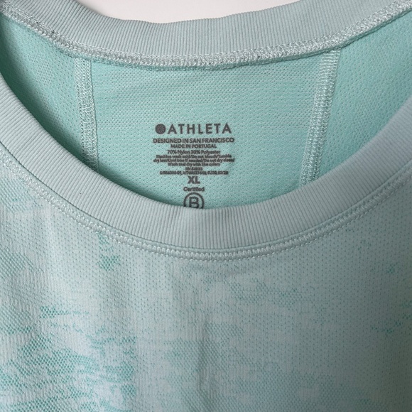 Athleta Momentum Camo Tee Fiji Mint - Picture 2 of 6